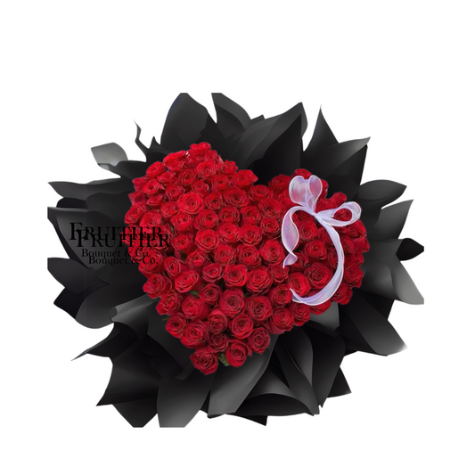 Luxe Series - Rosey Black Heart