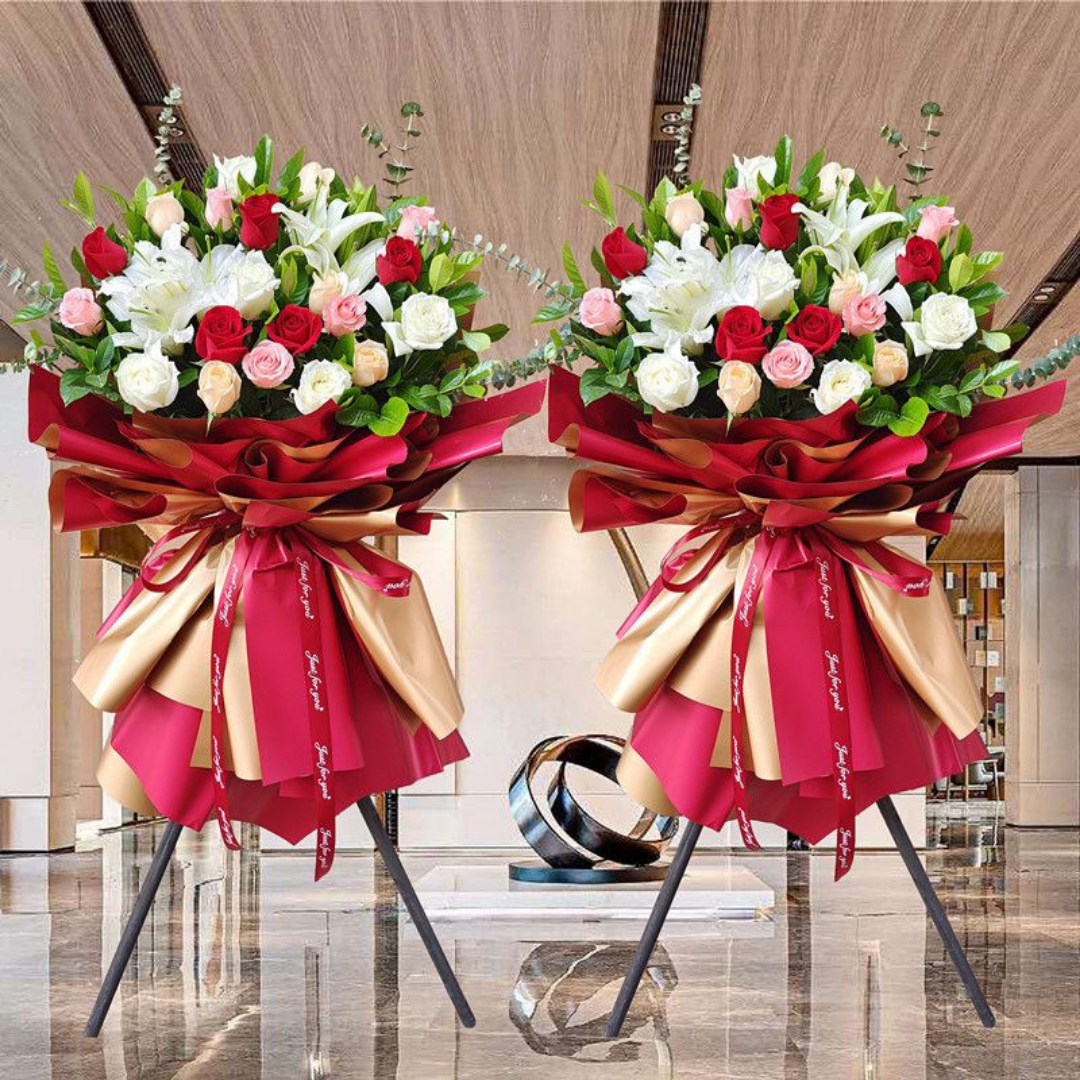 Flower Basket | Flower Stands | 開業花牌|開業花籃| 香港花店 - Fruitier Bouquets & Co.