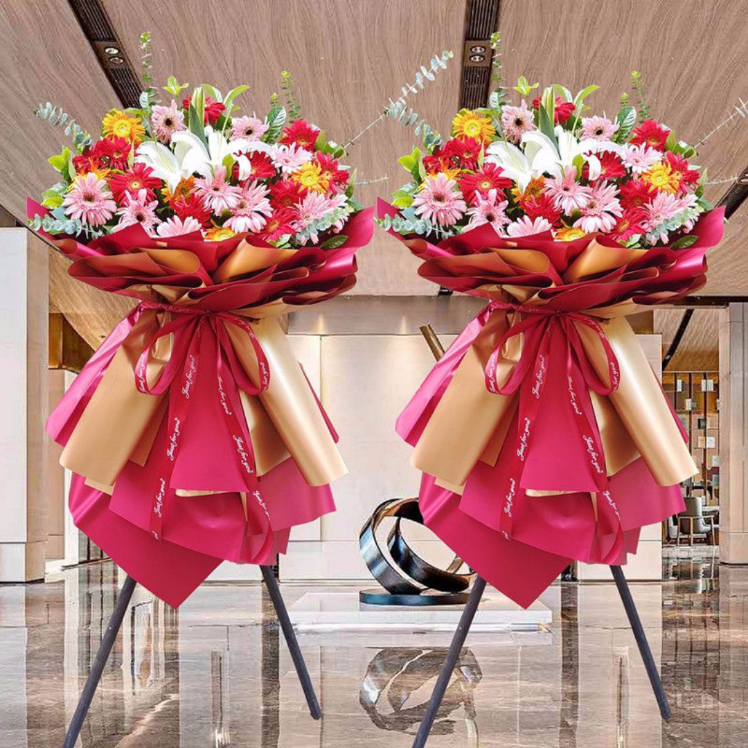 Flower Basket | Flower Stands | 開業花牌|開業花籃| 香港花店 - Fruitier Bouquets & Co.