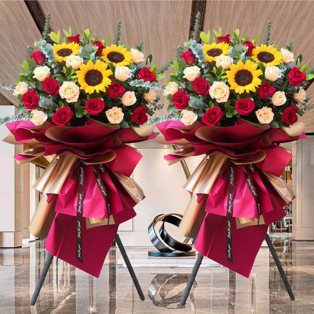 Flower Basket | Flower Stands | 開業花牌|開業花籃| 香港花店 - Fruitier Bouquets & Co.