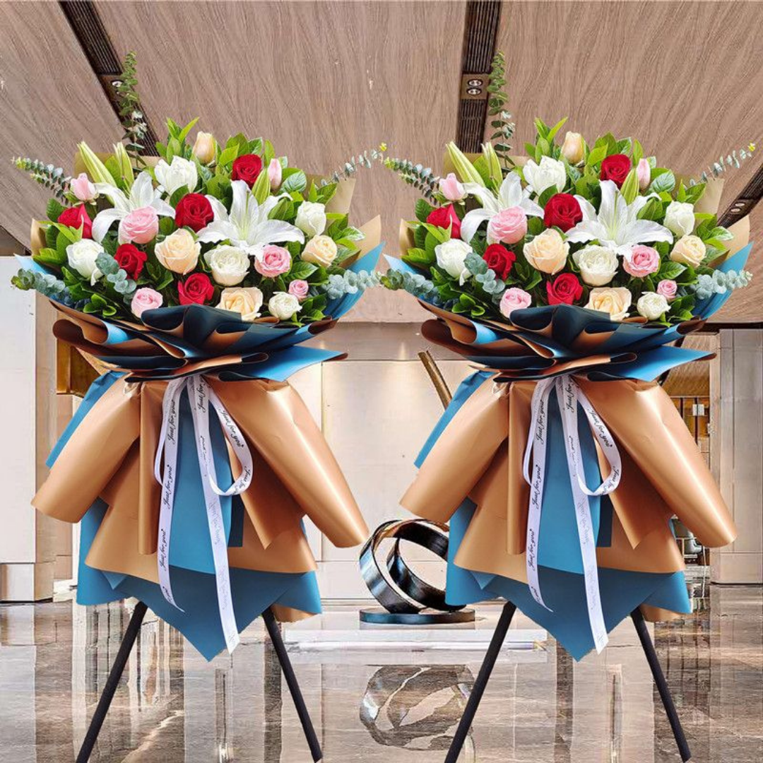 Flower Basket | Flower Stands | 開業花牌|開業花籃| 香港花店 - Fruitier Bouquets & Co.