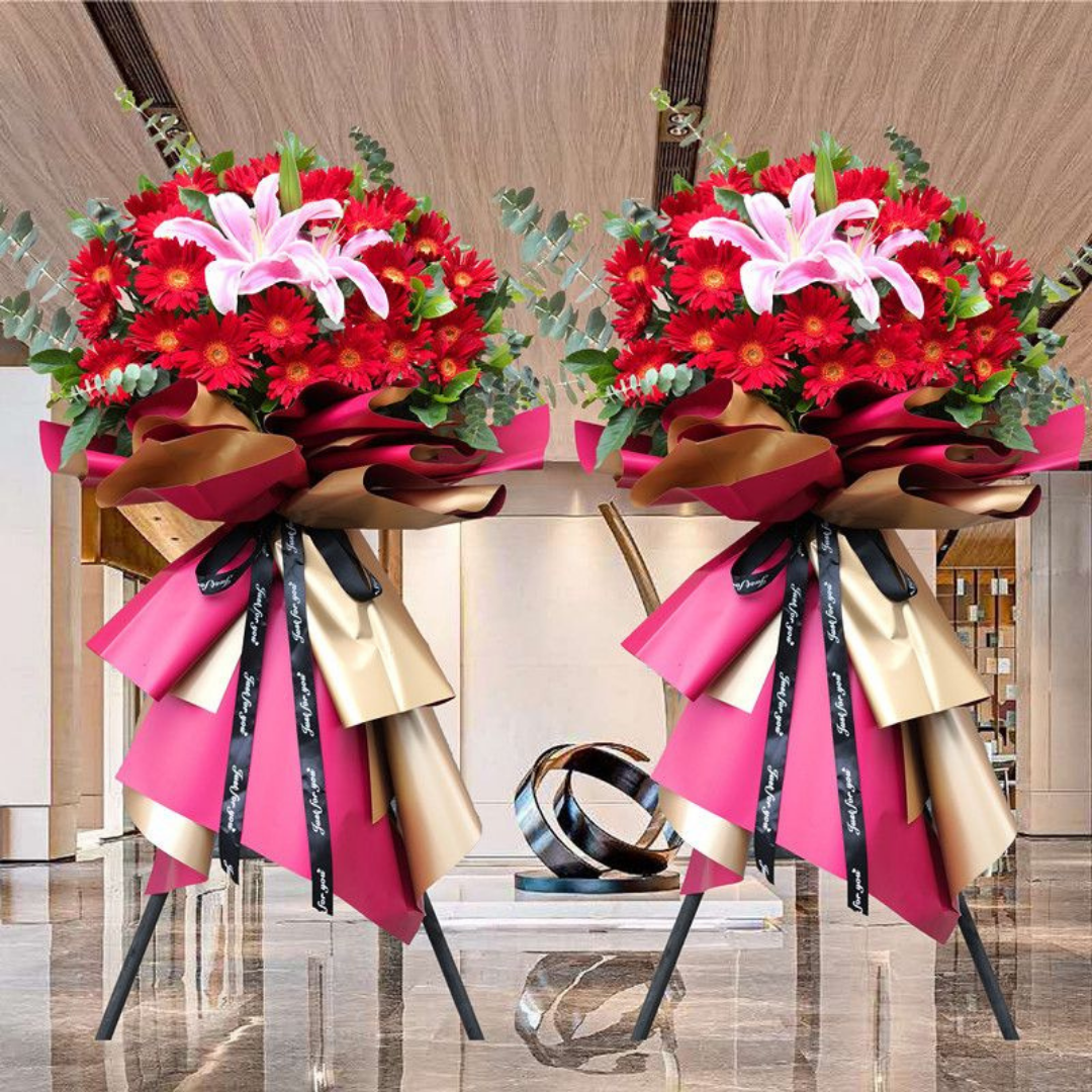 Flower Basket | Flower Stands | 開業花牌|開業花籃| 香港花店 - Fruitier Bouquets & Co.