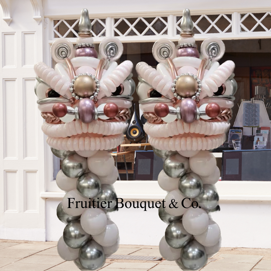 粉紅色系列氣球醒獅賀開業