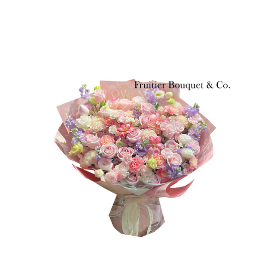 巨型花束 - 粉紅康乃馨混搭花束