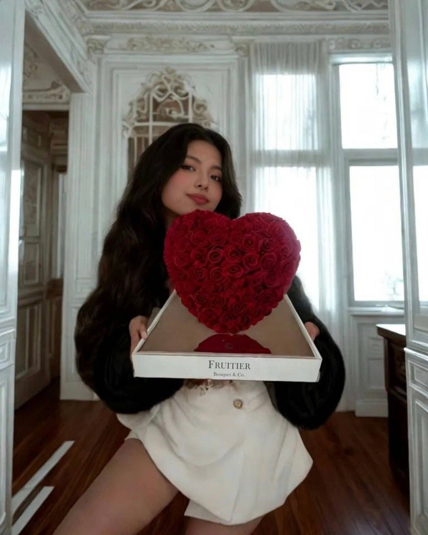 LUXE SERIES - 紅色心型永生花