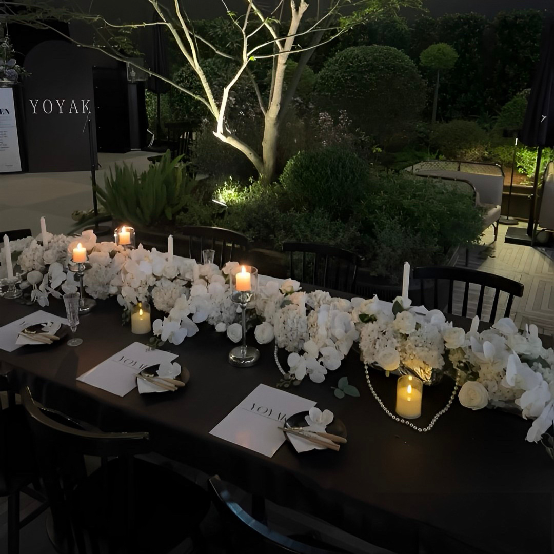 仿生花/鮮花長桌花佈置 - 純簡唯美