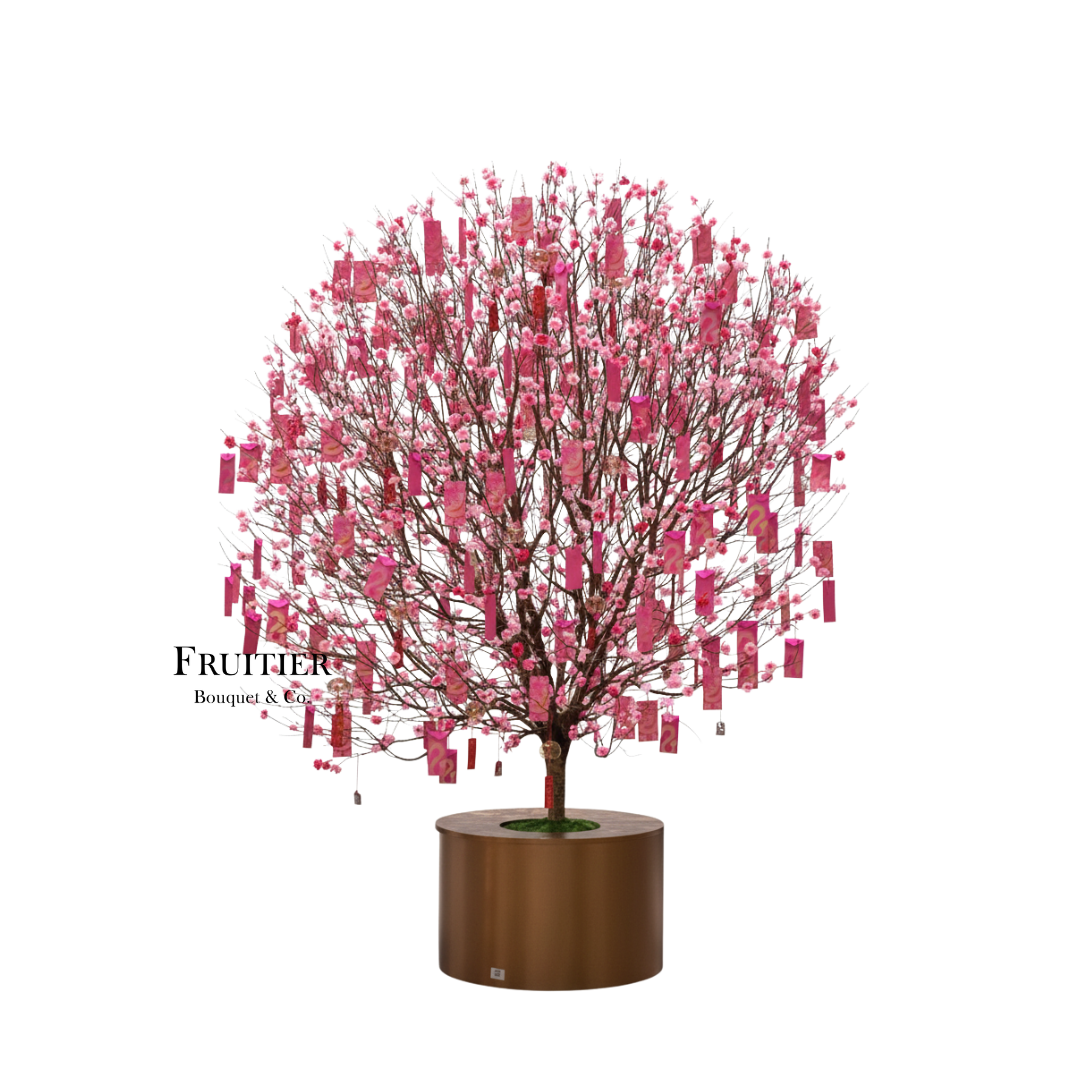 商業花藝佈置:桃花樹