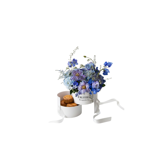 中秋花盒: Mid-Autumn Azure Blossom Box