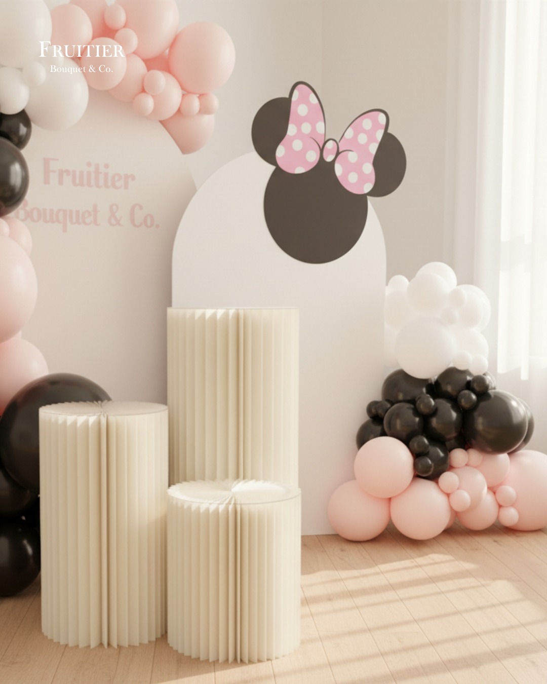 生日佈置服務 - Mickey 粉黑主題佈置套裝 佈置圖 3