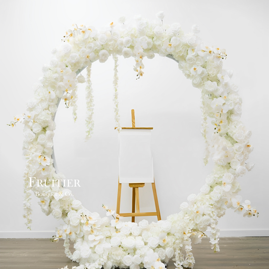 Wedding Decoration- Round Silk Flower Backdrop 