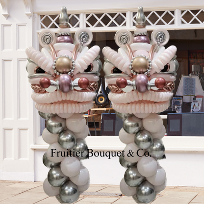 Pink series balloon lion awakening to celebrate the opening
