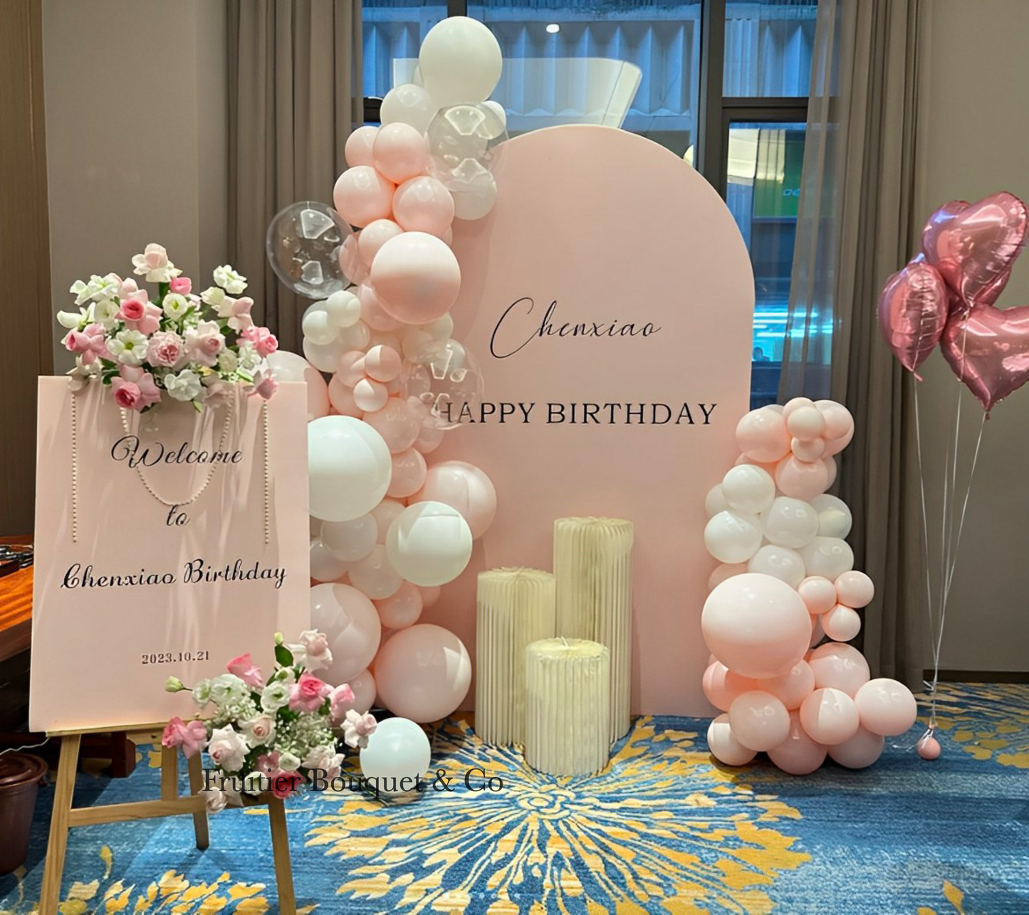 Birthday decoration service-pink floral theme party